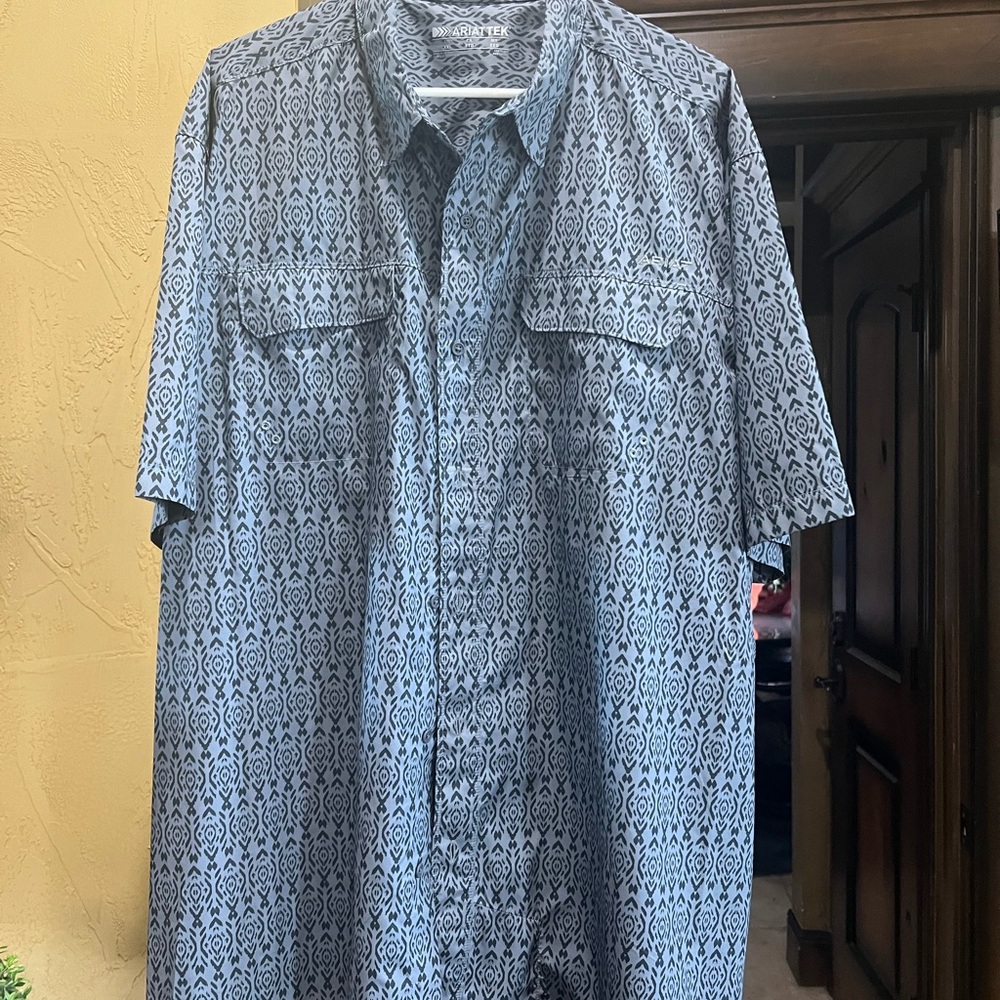 Ariat Blue Casual Button Down Shirt